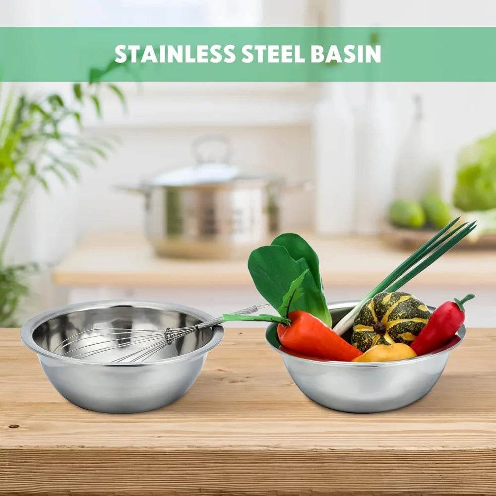 Set of 12 Stainless Steel Mixing Bowls - Loft&Timber