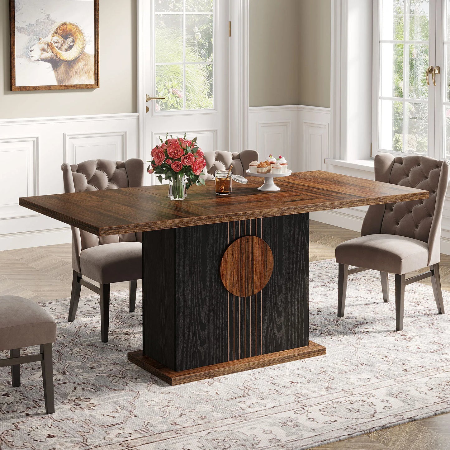 Tribesigns 55" Rectangular Dining Table for 4 to 6 - Loft&Timber