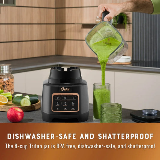 1500W High Speed Countertop Blender 64oz with 10-Point Anti-Jam Blade