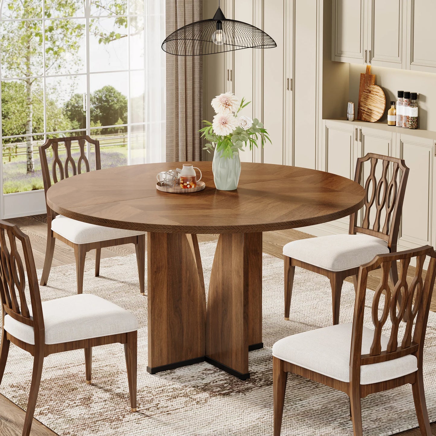 Tribesigns 39" Round Conference Table for 4 - Loft&Timber