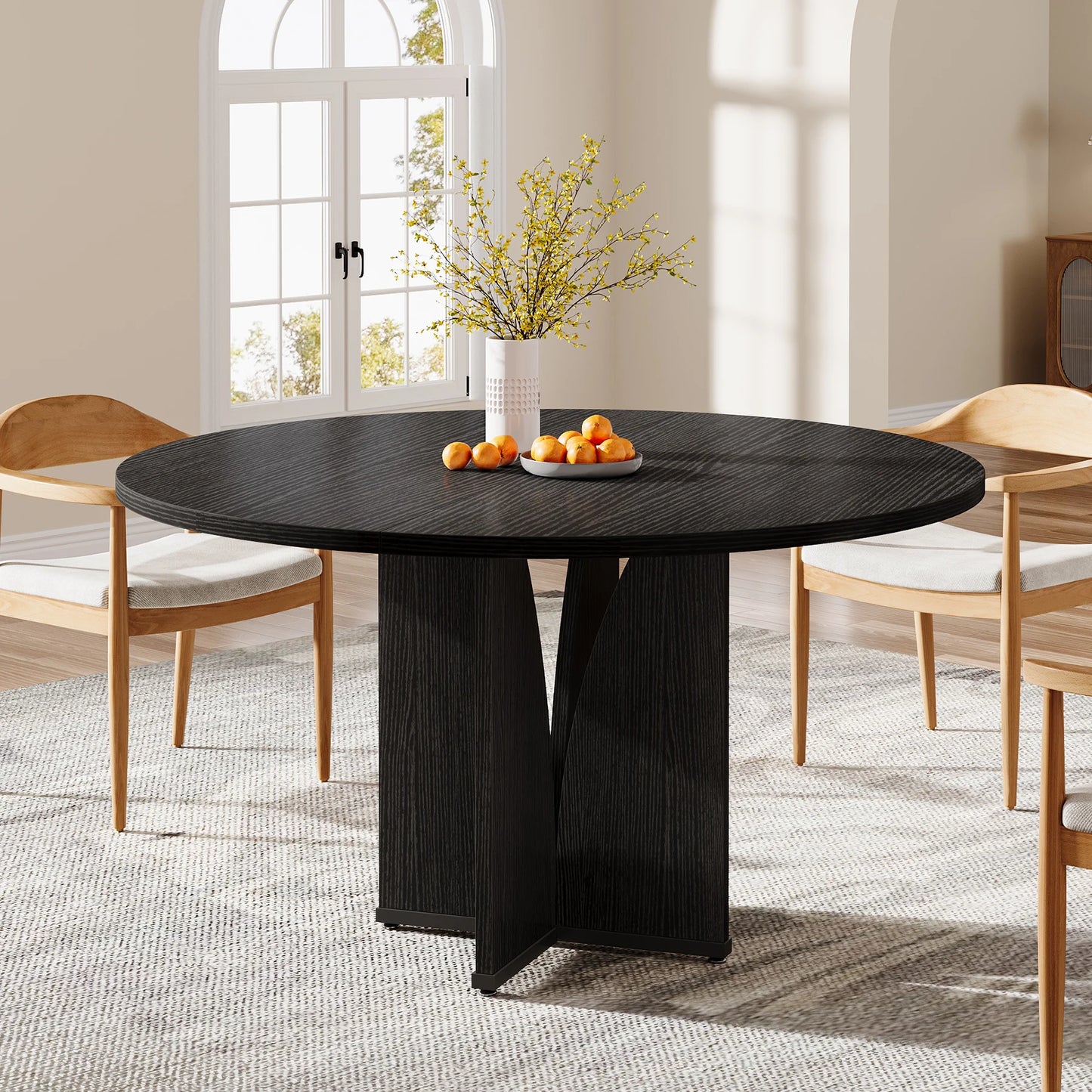 Tribesigns 39" Round Conference Table for 4 - Loft&Timber