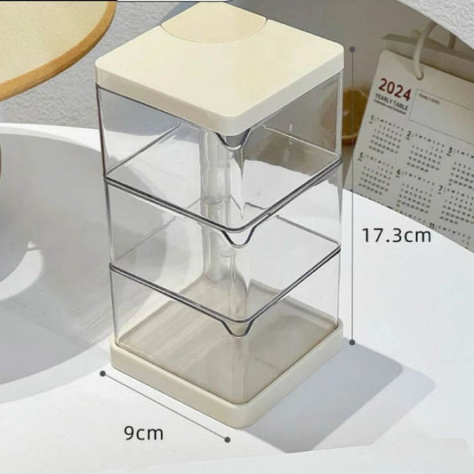 360° Rotating Makeup Organizer, Dustproof Storage - Loft&Timber