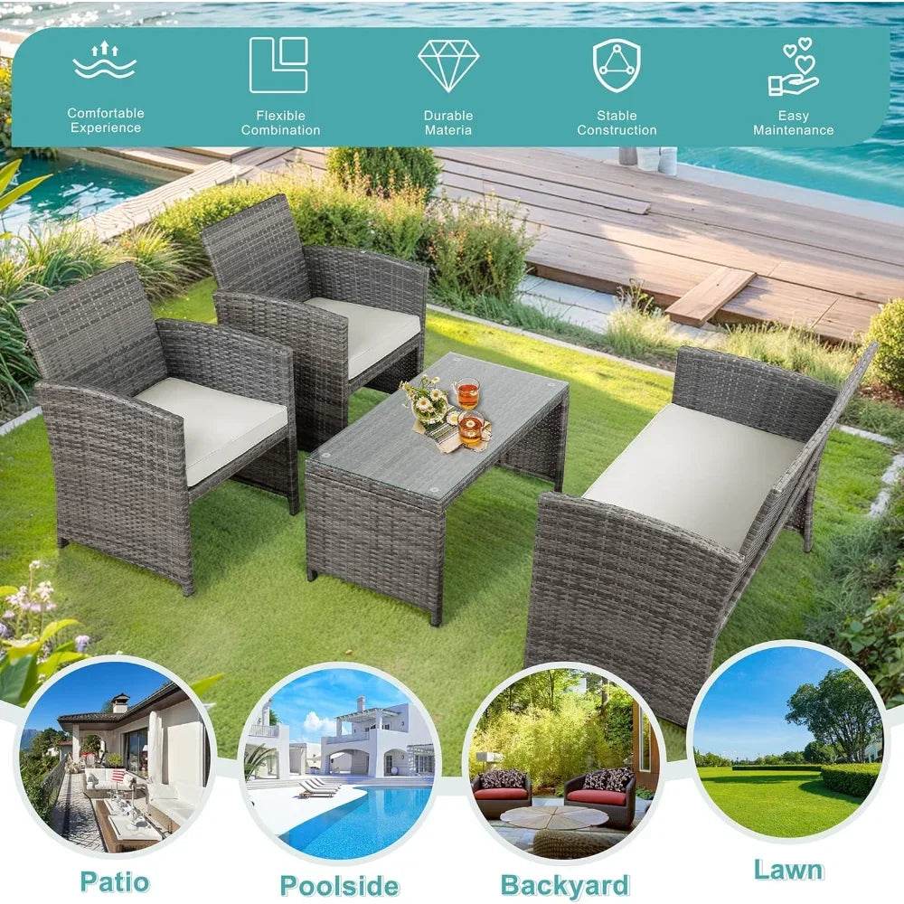 Multi Pieces Outdoor Patio Furniture Sets - Loft&Timber