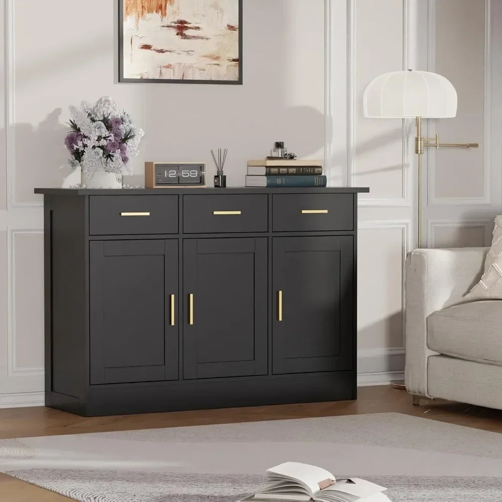 47" Buffet Cabinet; Black - Loft&Timber