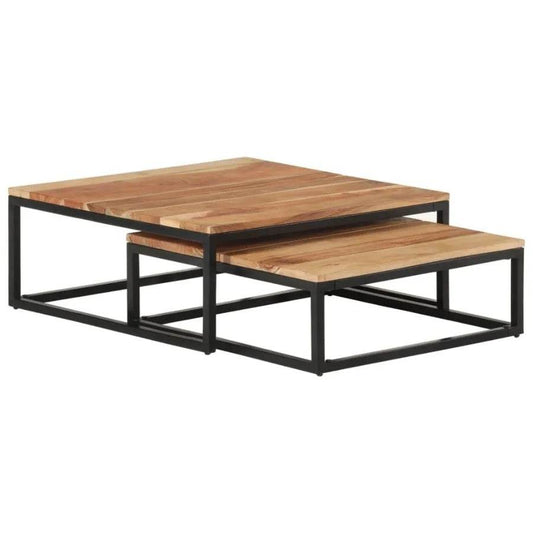 Nesting Coffee Tables 2 pcs Solid Acacia Wood - Loft&Timber