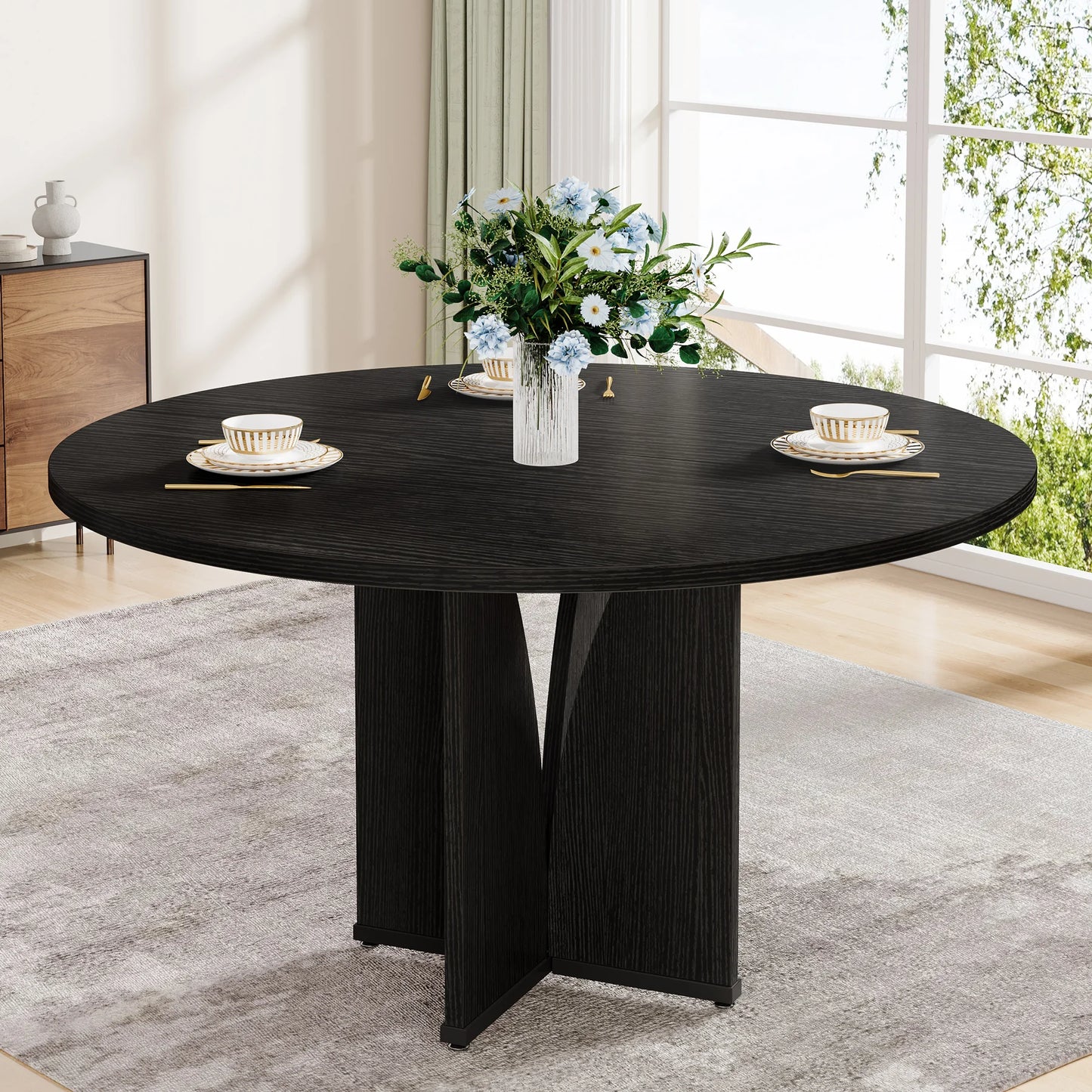 Tribesigns 39" Round Conference Table for 4 - Loft&Timber