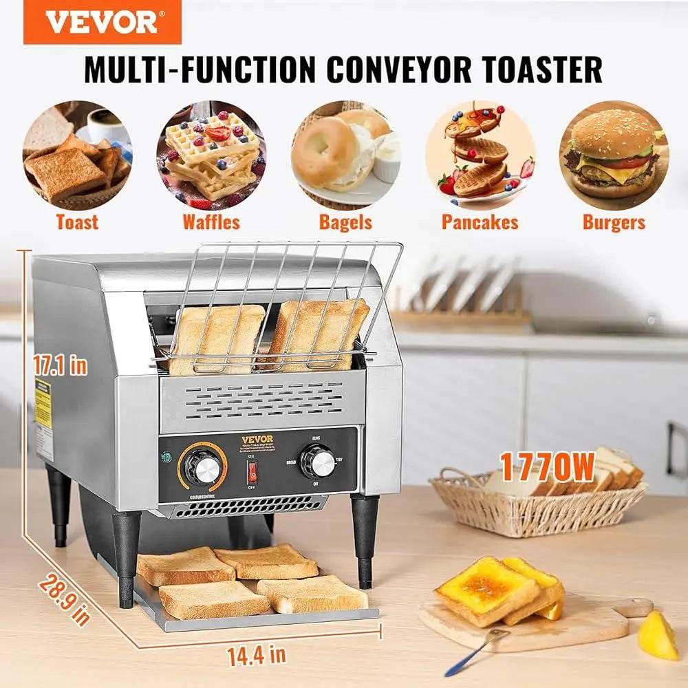 Commercial Conveyor Toaster 300 Slices Per Hour Heavy Duty Stainless Steel Toaster Oven - Loft&Timber