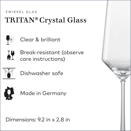 ZWIESEL GLAS Pure Collection Champagne Glasses Set - 6 Pack