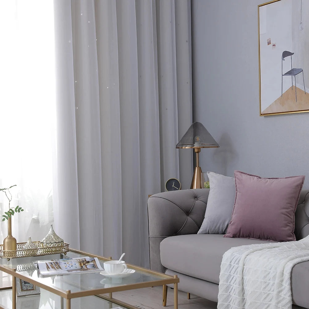 Hollow Out Star Curtain, 1 Panel 40"*84"