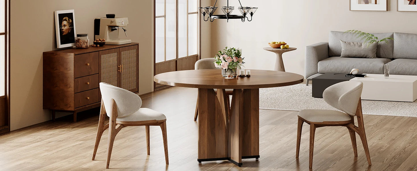 Tribesigns 39" Round Conference Table for 4 - Loft&Timber