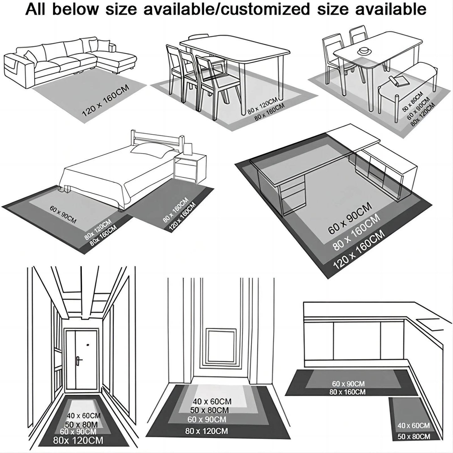 VIAKMA Luxury Study Floor Mat - Loft&Timber