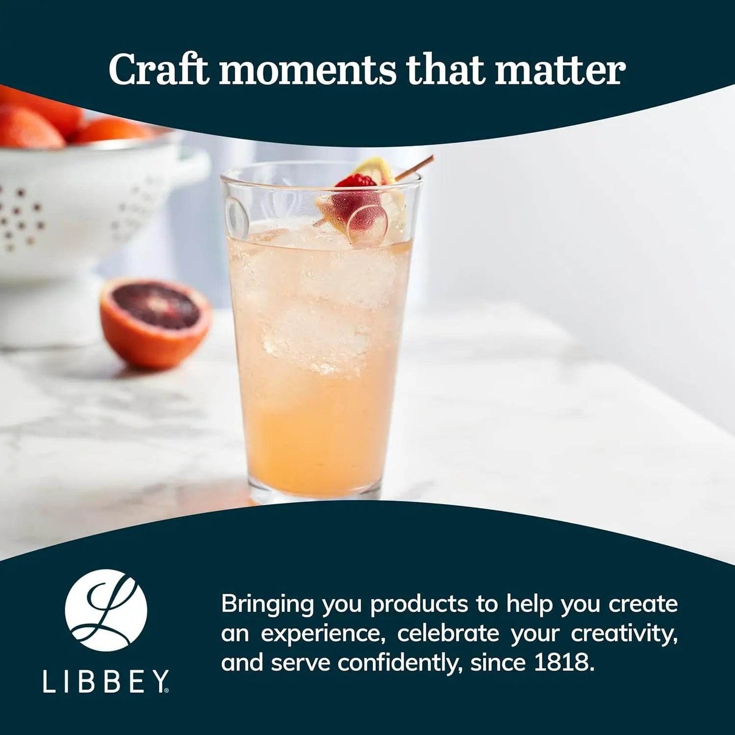 Reno Patterned Tumbler Glasses, 16-ounce, Set of 8 - Loft&Timber