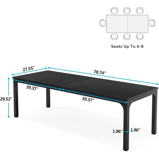 78.7" Long Dining Table for 6-8 Person - Loft&Timber