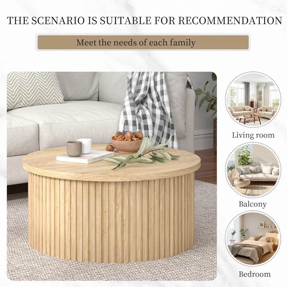 Lift Top Coffee Table with Storage 34.6'' - Loft&Timber