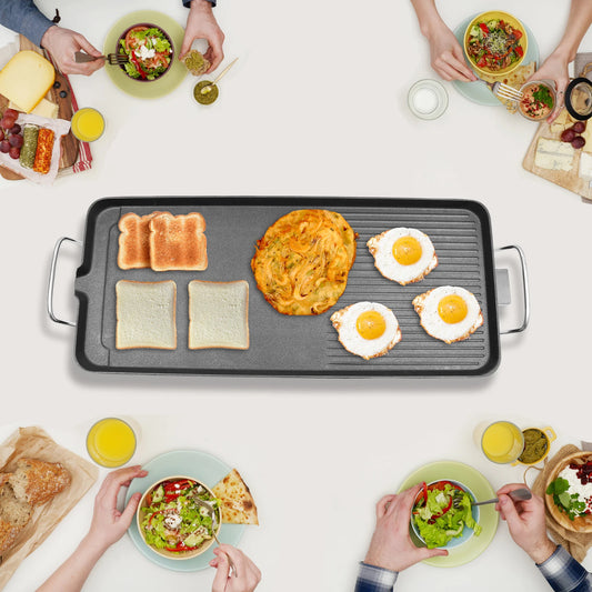 27'' Electric Griddle Teppanyaki Grill Nonstick Large Grid