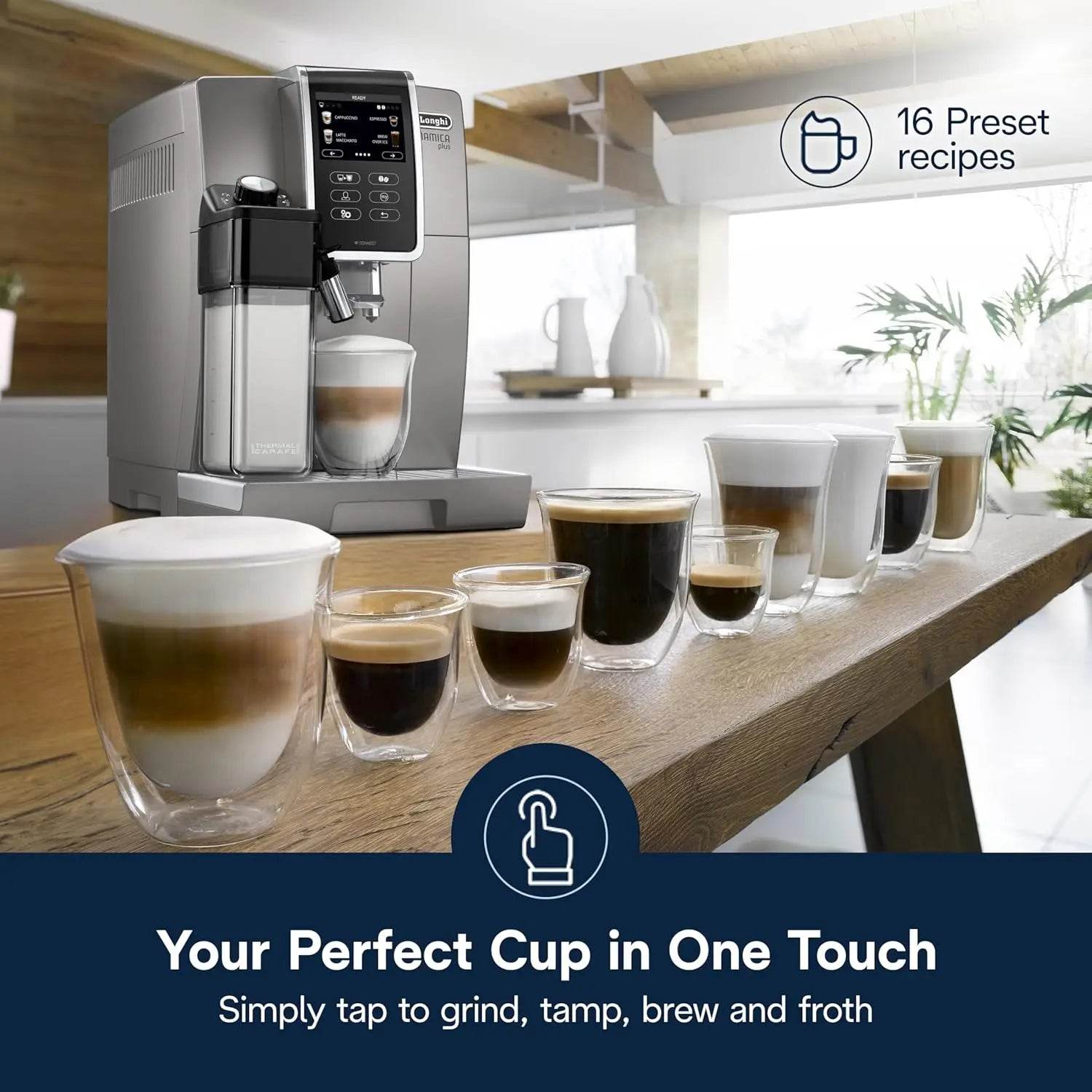Dinamica Plus Espresso & Coffee Machine with Automatic Milk Frother - Loft&Timber