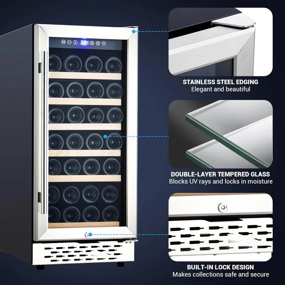 15 Inch Wine Fridge, 28 Bottles