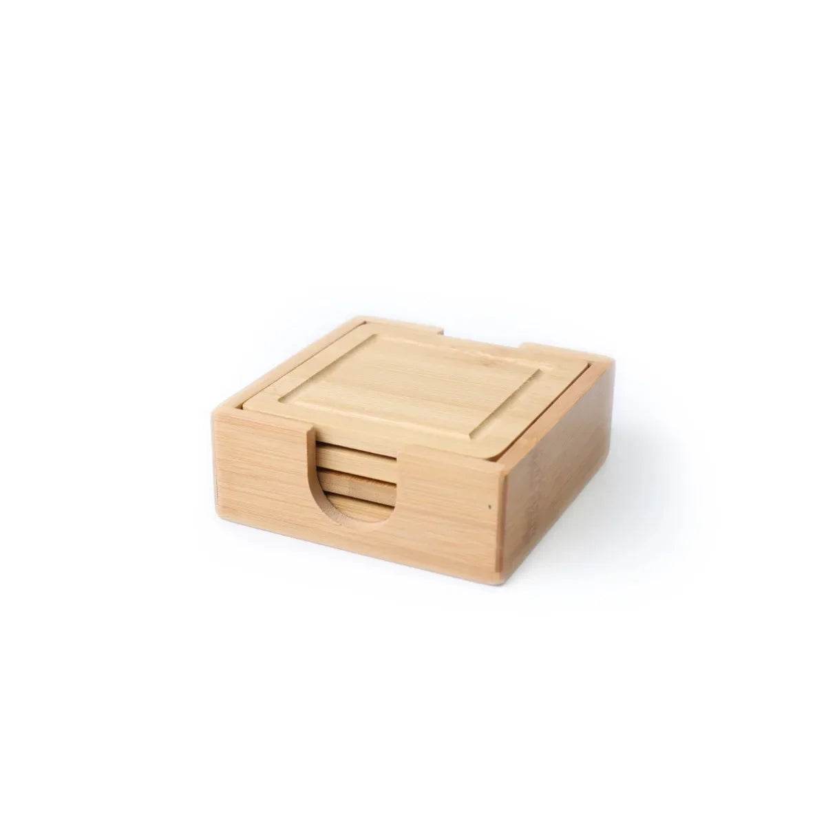 Pack of 3 Natural bamboo coasters with cork - Loft&Timber