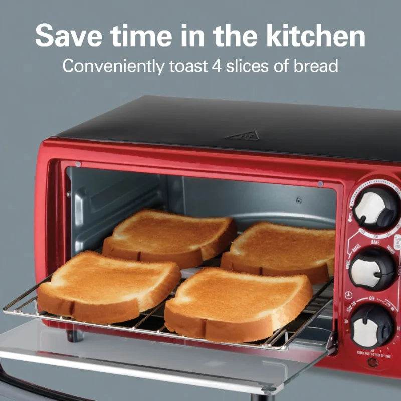 Hamilton Beach 4 Slice Toaster Oven, with 5 Versatile Cooking Modes - Loft&Timber