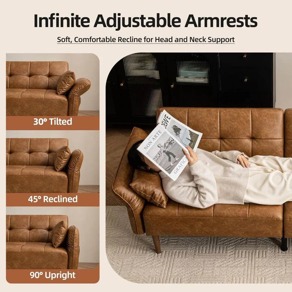 85” Futon Sofa Bed, Sleeper Sofar - Loft&Timber