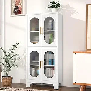73" H Metal Tall Arched Pantry Cabinet - Loft&Timber