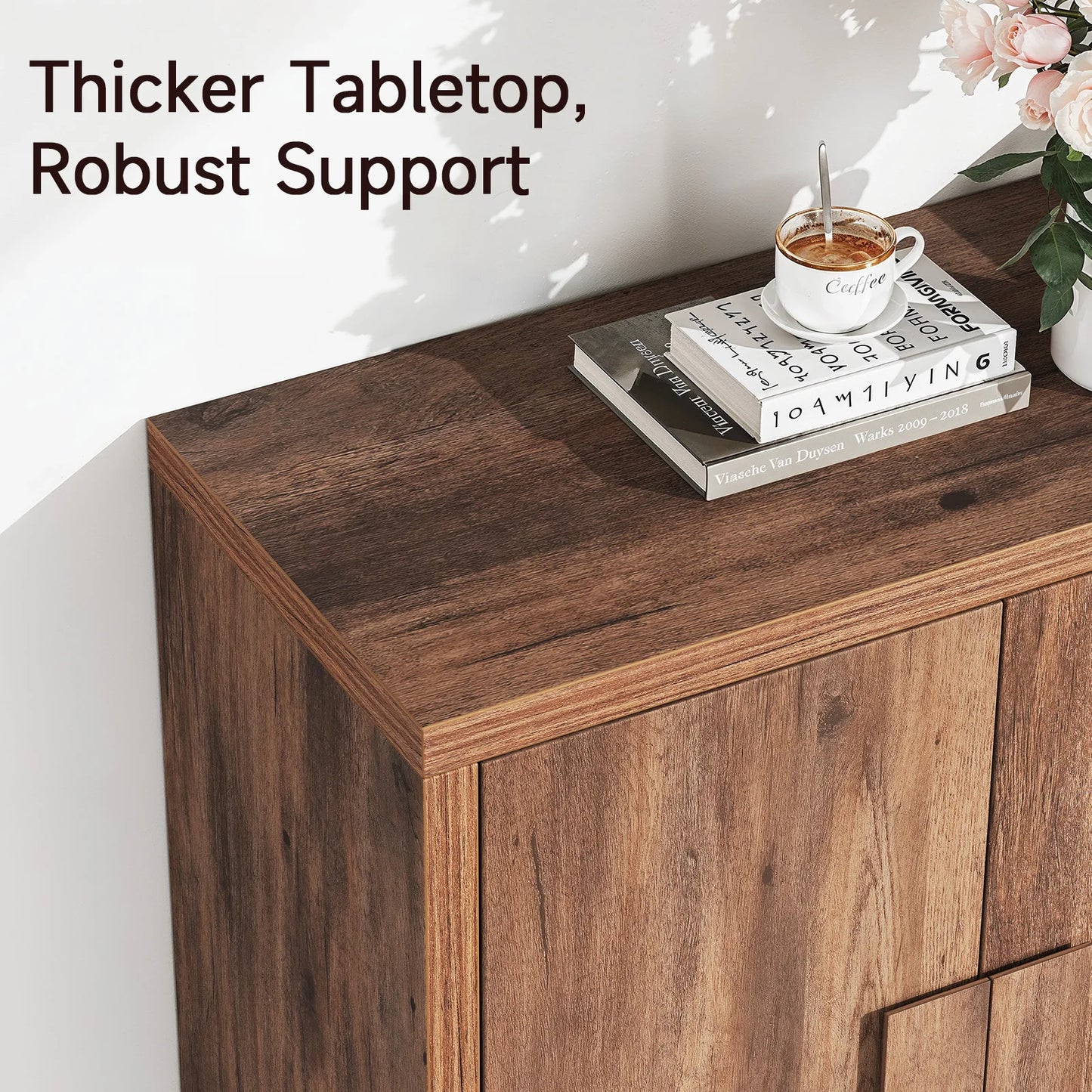 32" Sideboard Buffet Cabinet with Adjustable Shelfs - Loft&Timber