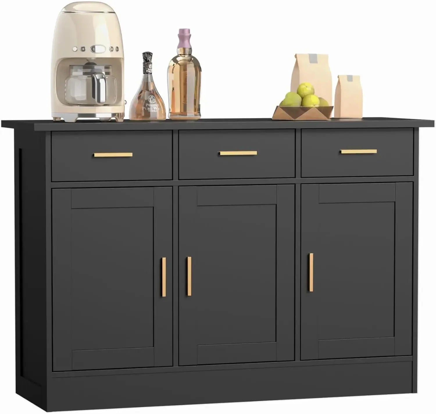 47" Buffet Cabinet; Black - Loft&Timber