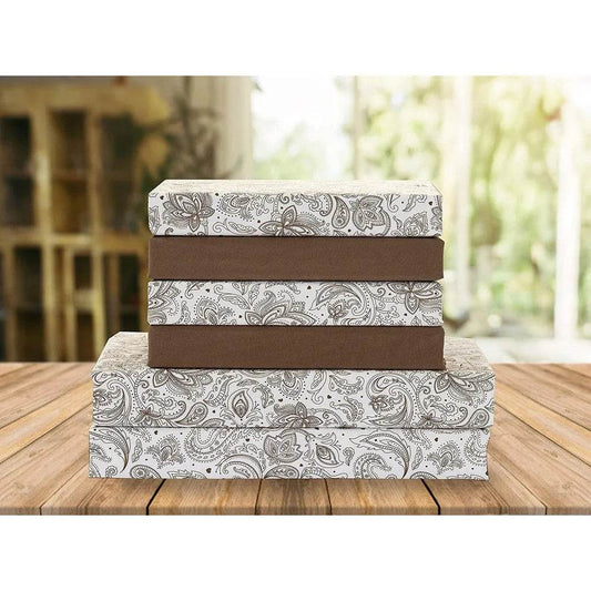 6 Piece Full Bed Sheet Set Polyester Paisley Taupe - Loft&Timber