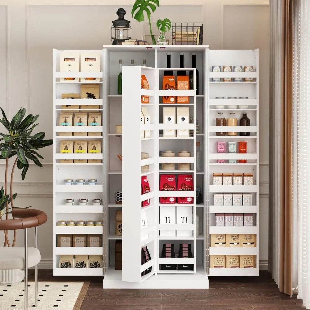 Kitchen Pantry Storage Cabinet with Doors and Shelves 19 - Loft&Timber