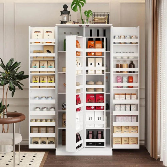 Kitchen Pantry Storage Cabinet with Doors and Shelves 19 - Loft&Timber