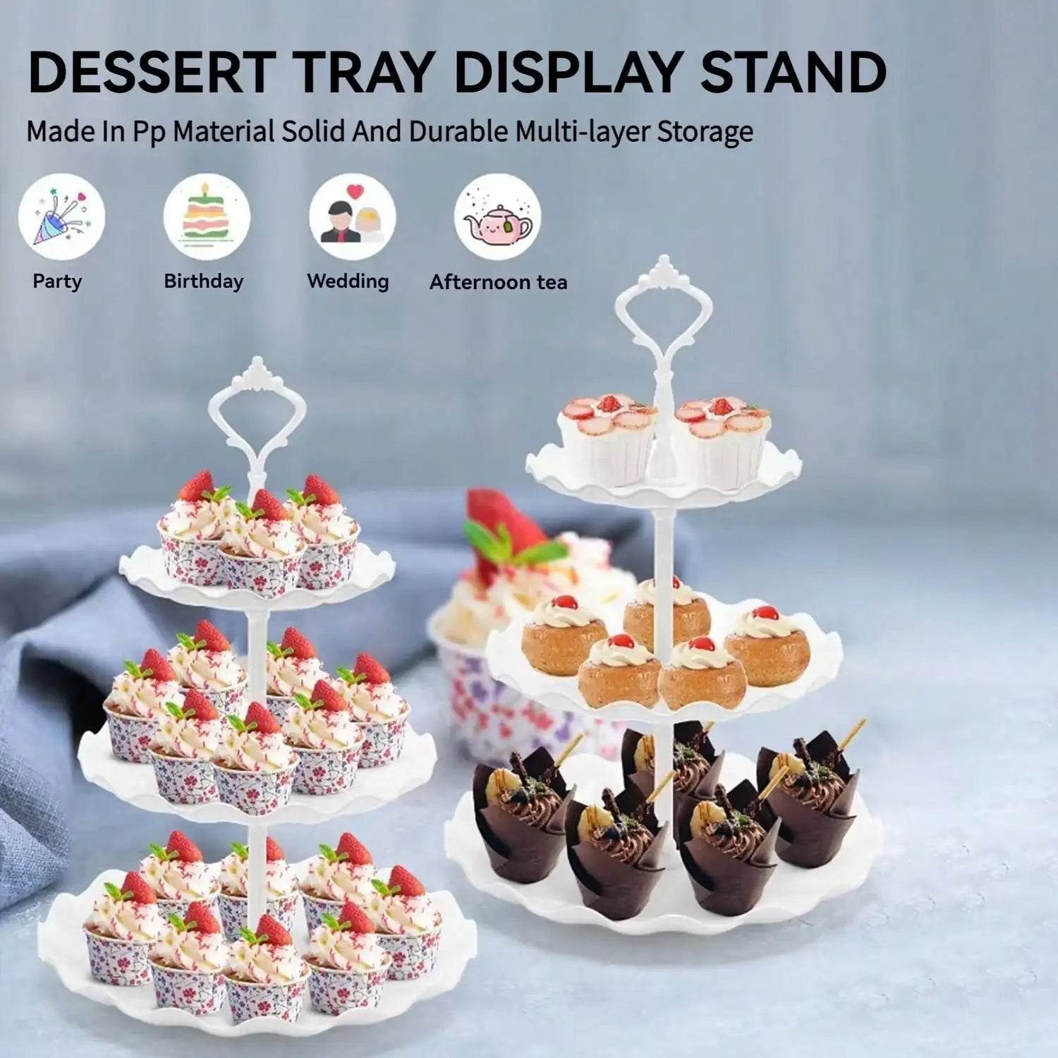 7Pcs Cake Stand Dessert Table Stand Set - Loft&Timber