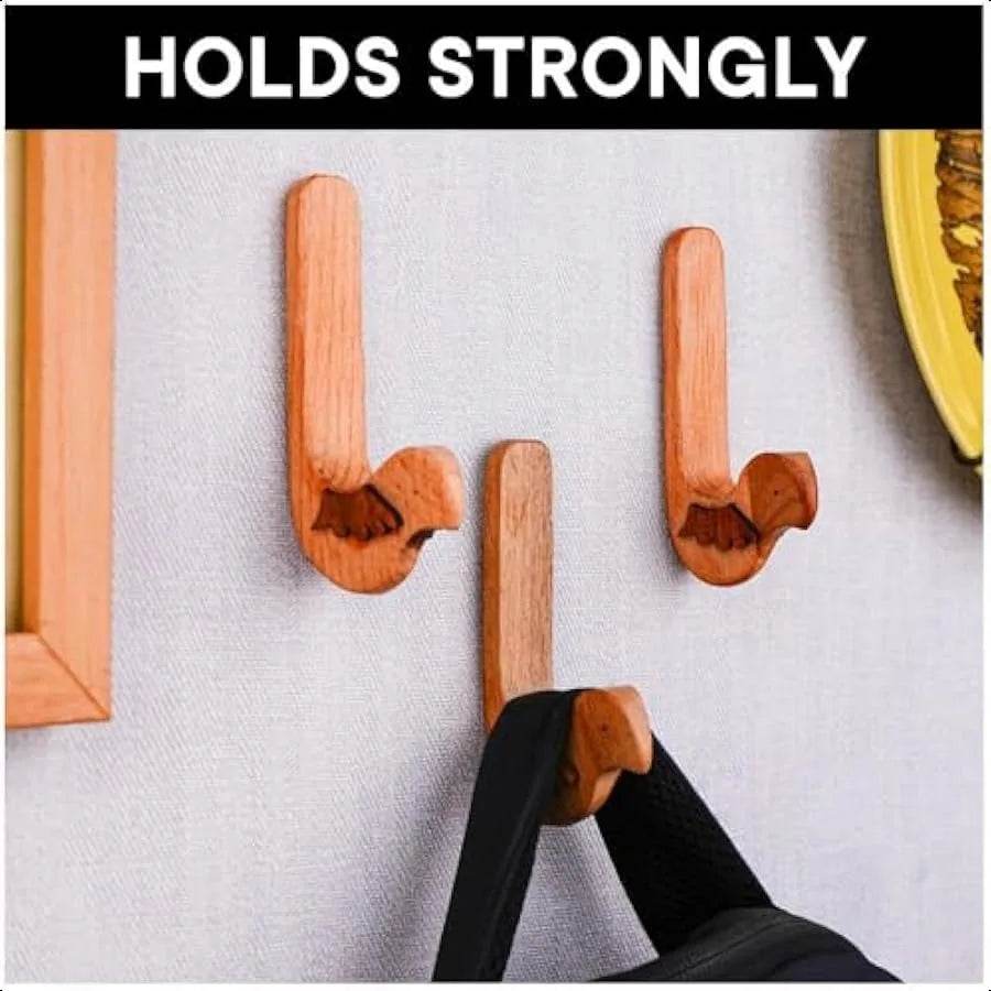 3 Hooks 6 Strips Cute Bird Wall Hooks - Loft&Timber