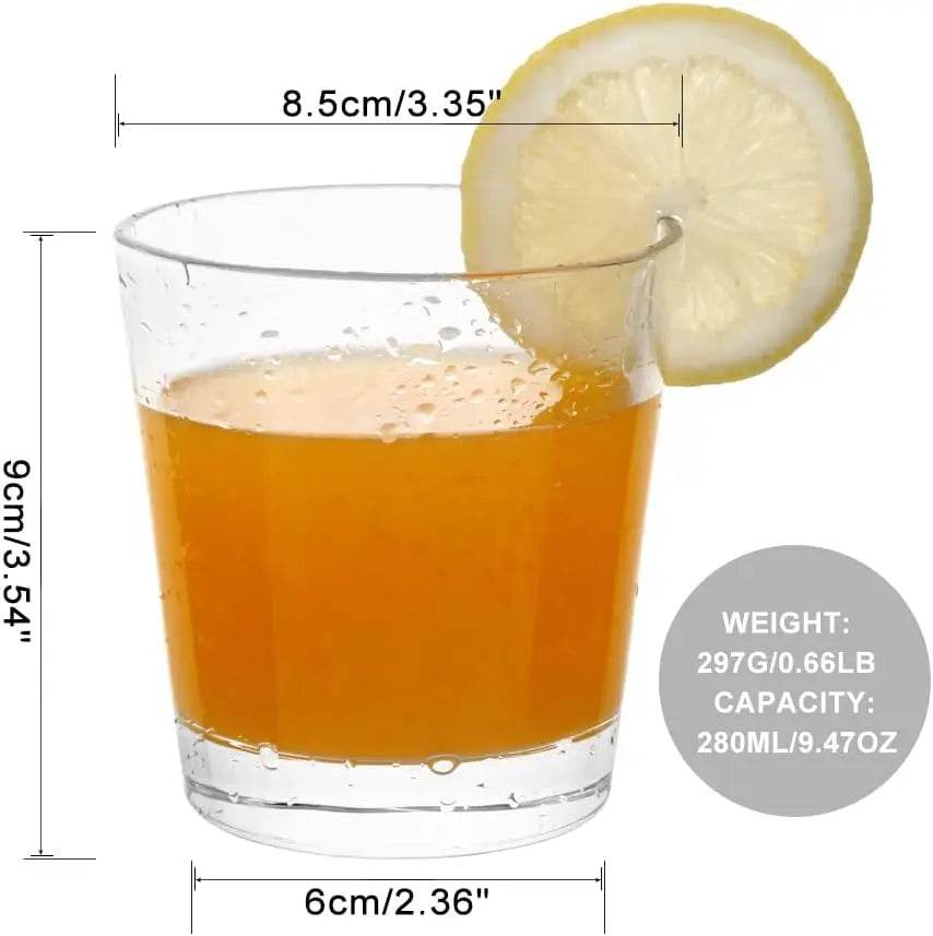 9oz Lowball Glasses, 6pc Short Glasses - Loft&Timber