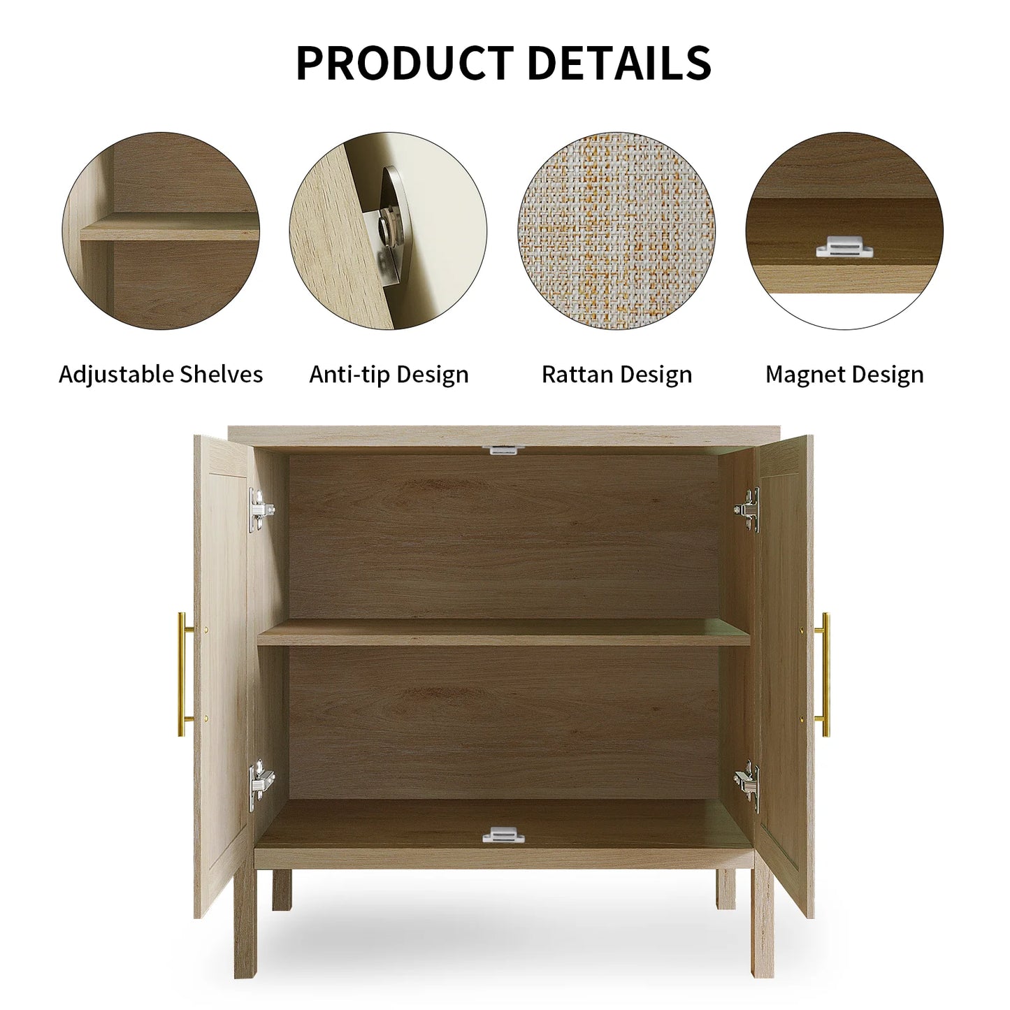 31" Rattan Sideboard - Loft&Timber