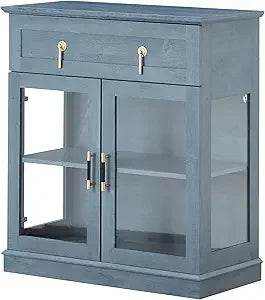 58'' Accent Buffet Credenza with 2 Glass Doors - Loft&Timber