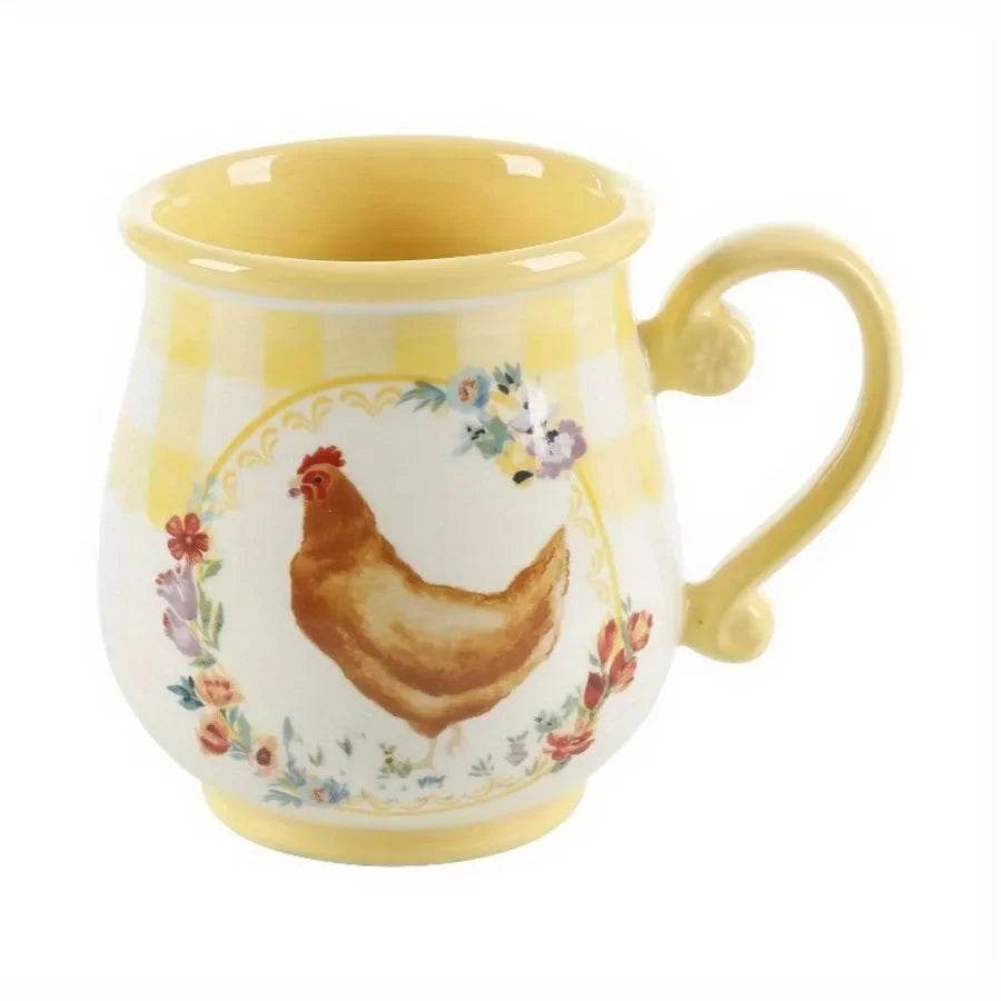 Add a pop of color to your kitchen with the Novelty Plaid Multicolor Pottery 16 oz Mugs, Set of 4 - Loft&Timber