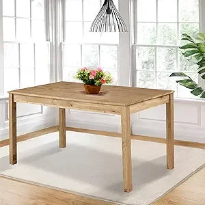Dining Table Solid Wood 59.06" W, 29.53" D, 29" - Loft&Timber