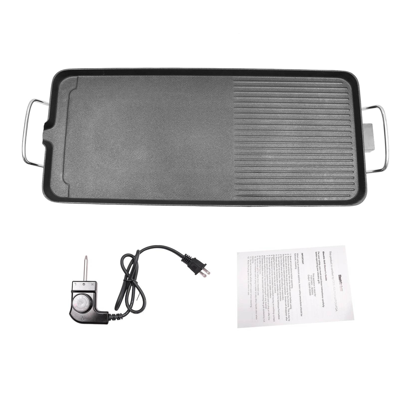 27'' Electric Griddle Teppanyaki Grill Nonstick Large Grid - Loft&Timber