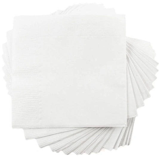 Disposable 2-Ply Medium Lunch Napkins Silver 6.5in x 6.5in 200 Pack