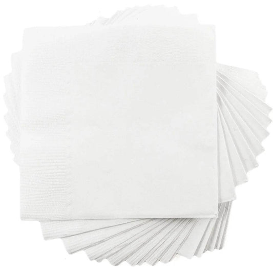 Disposable 2-Ply Medium Lunch Napkins Silver 6.5in x 6.5in 200 Pack - Loft&Timber