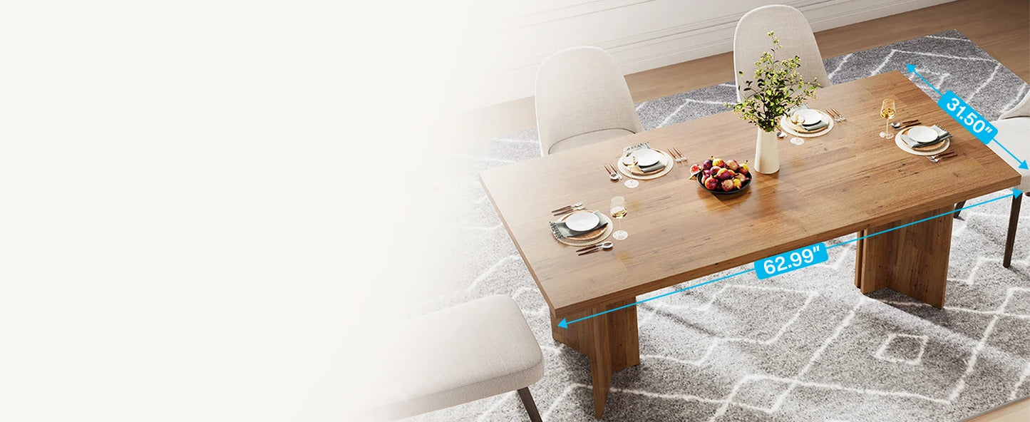 63" Dining Table for 4-6 - Loft&Timber