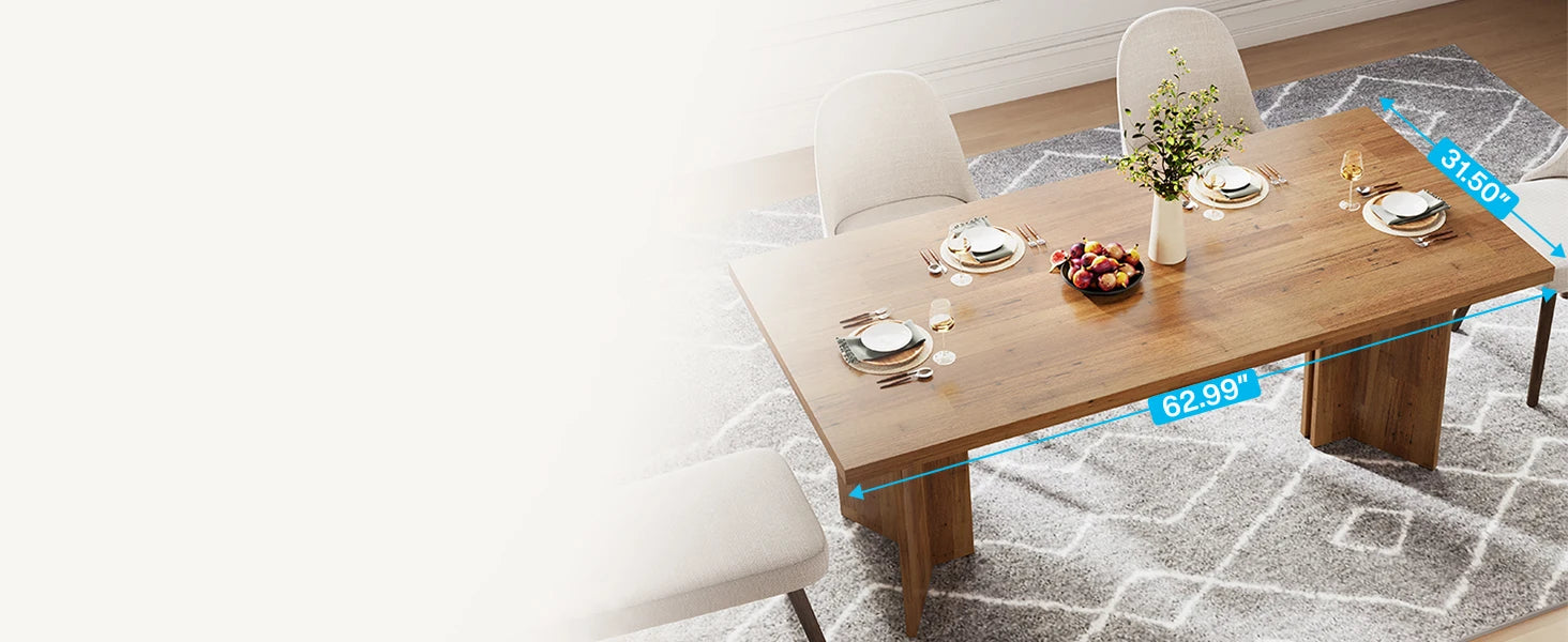63" Dining Table for 4-6 - Loft&Timber