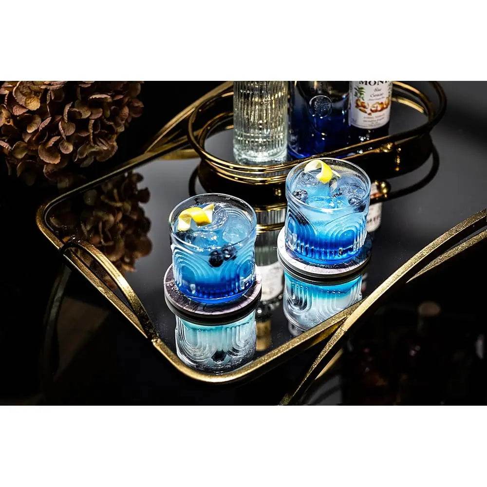 Vintage Lowball Cocktail Glasses, Set Of 4, 9 Oz - Loft&Timber