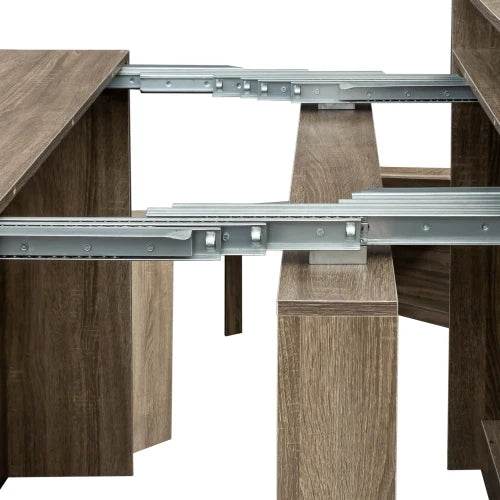 Modern Extendable Dining Table with Storage - Loft&Timber