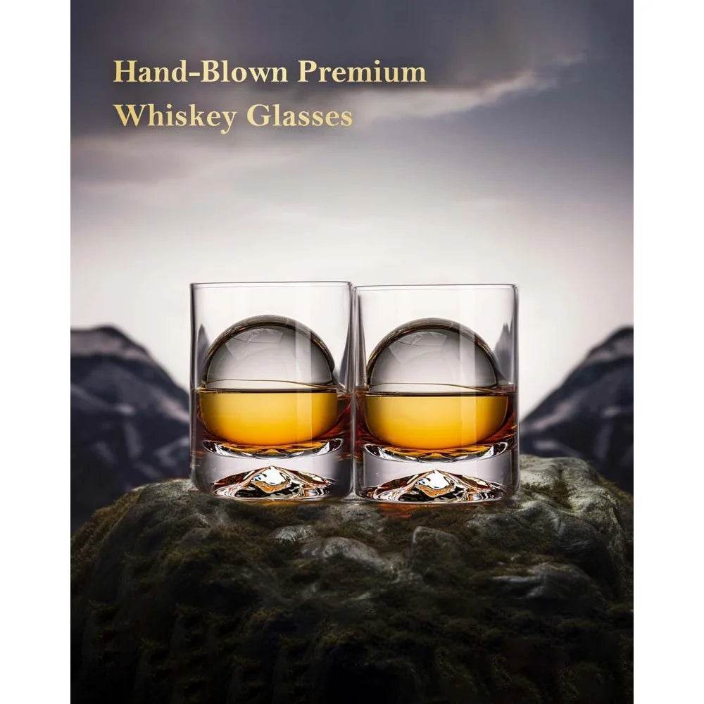 Hand Blown Crystal Double Old Fashioned Cocktail - Loft&Timber