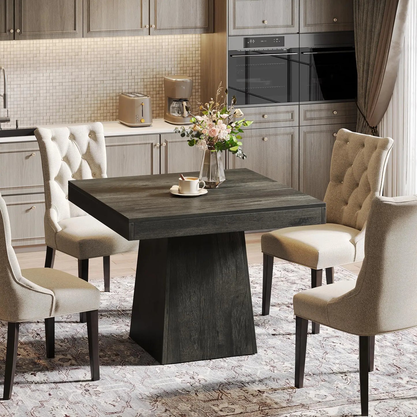 Tribesigns Square Dining Table for 4, 31.5" - Loft&Timber