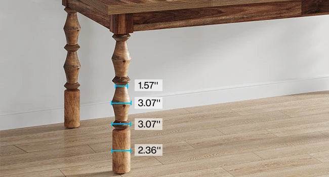 Tribesigns 62” Wood Patio Table for 4-6 People - Loft&Timber