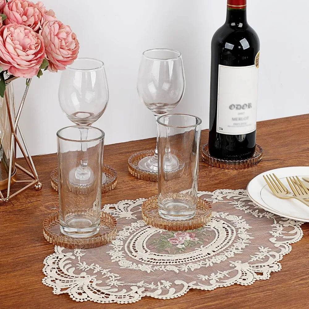 Modern Clear Coaster Set of 5 - Loft&Timber