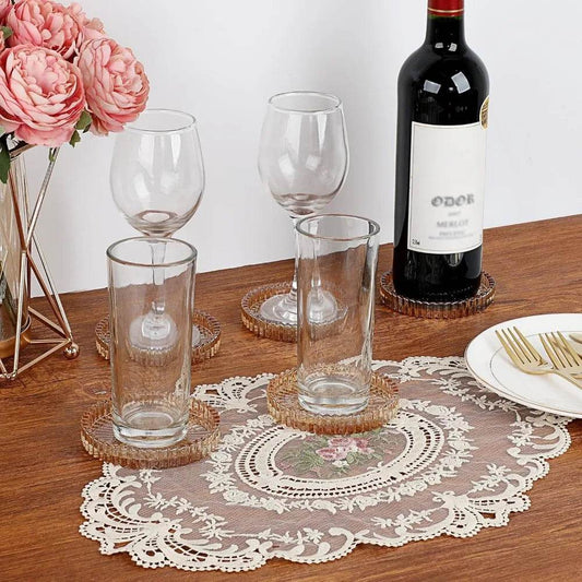 Modern Clear Coaster Set of 5 - Loft&Timber