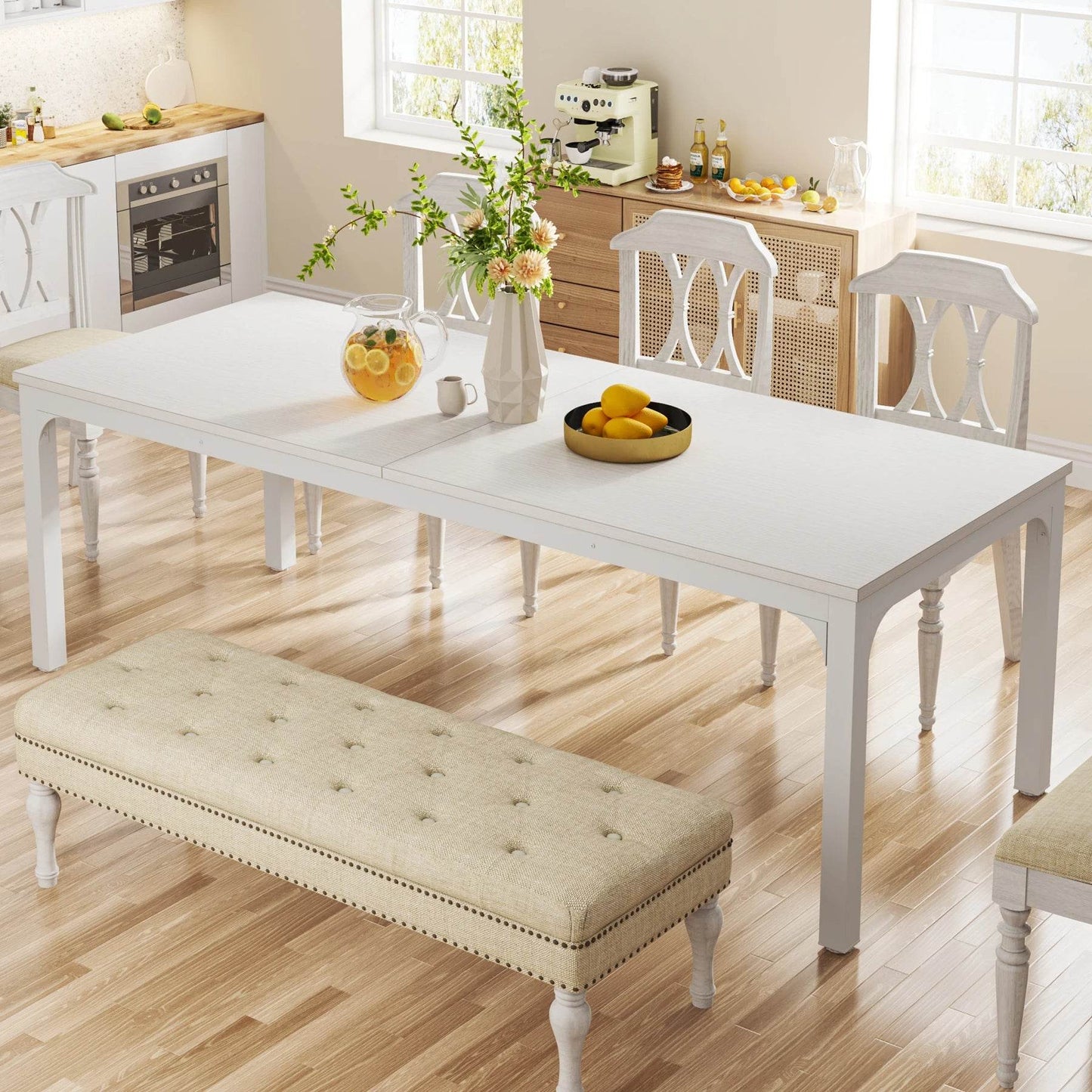 Tribesigns Dining Table for 6-8 People, 200cm - Loft&Timber